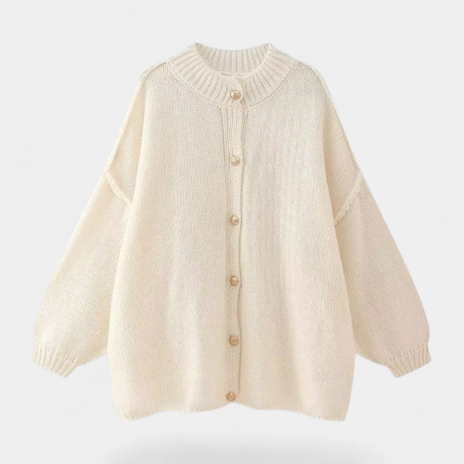 Women’s Button-Front Knit Cardigan – Relaxed Fit