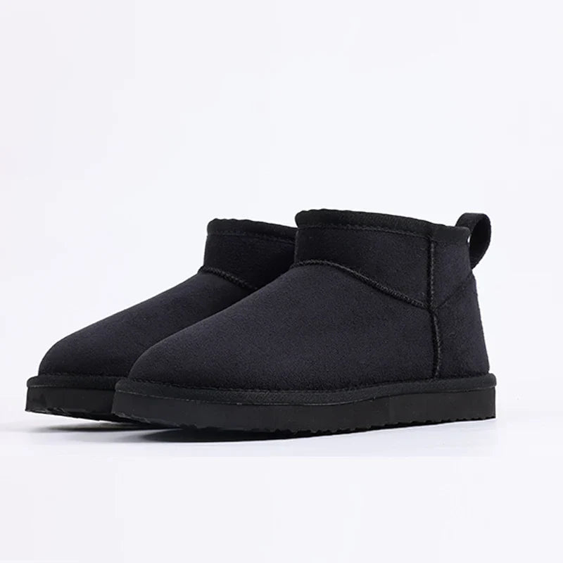 Women’s Faux Shearling Ankle Boots – Warm Lined, Slip-On