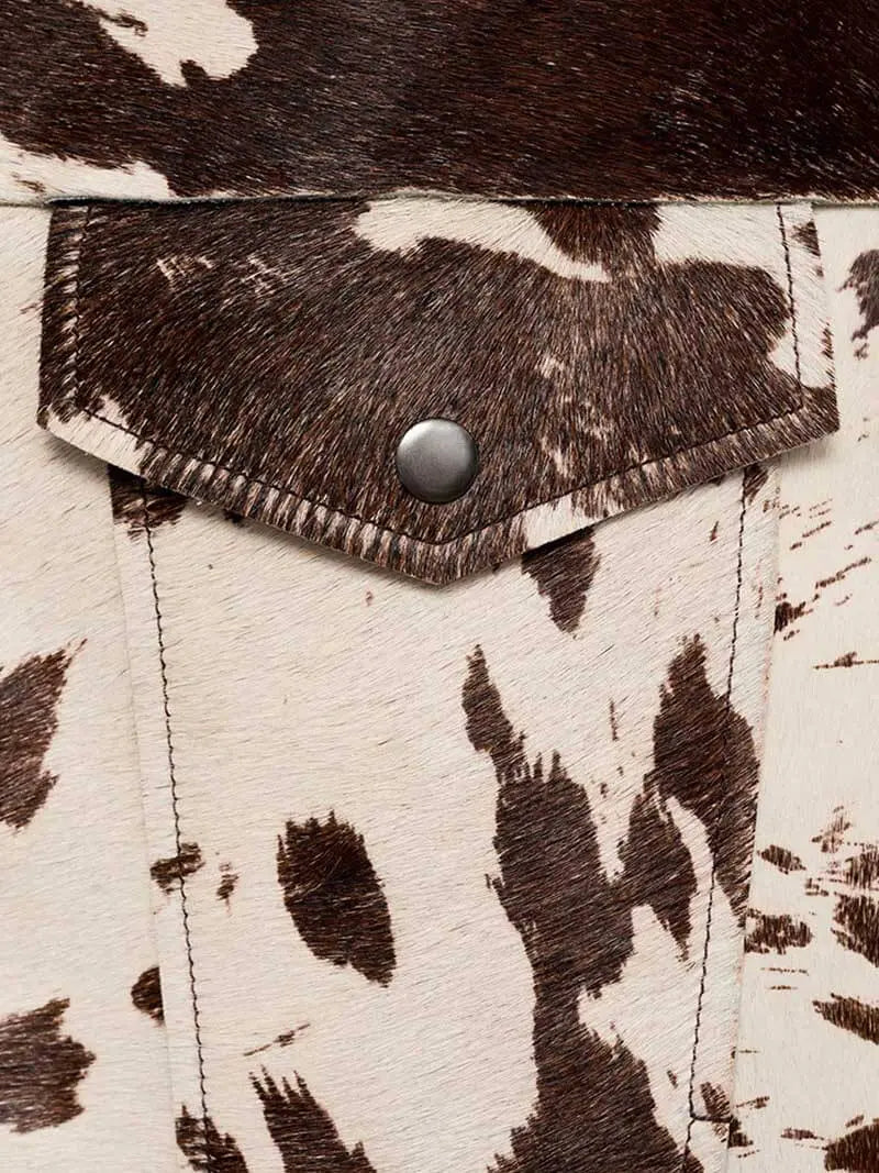 Women’s Cow Print Jacket – Statement Short Fit
