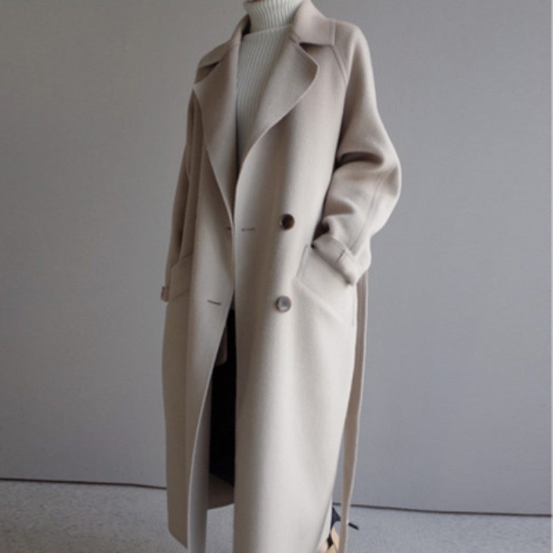 Trench Coat - Polyester Blend Slim Fit & Button Closure