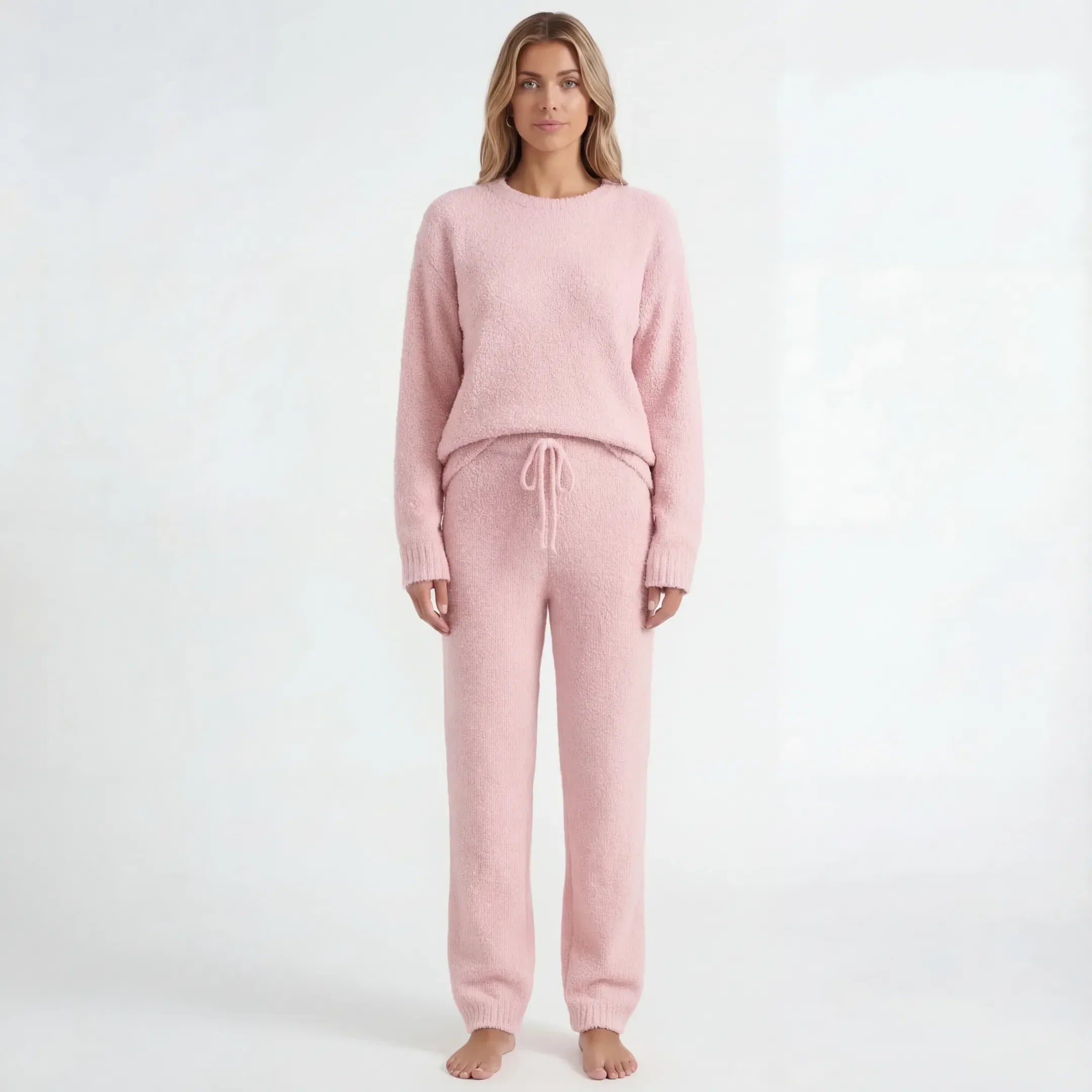 Women’s Soft Knit Loungewear Set – Jumper & Drawstring Trousers