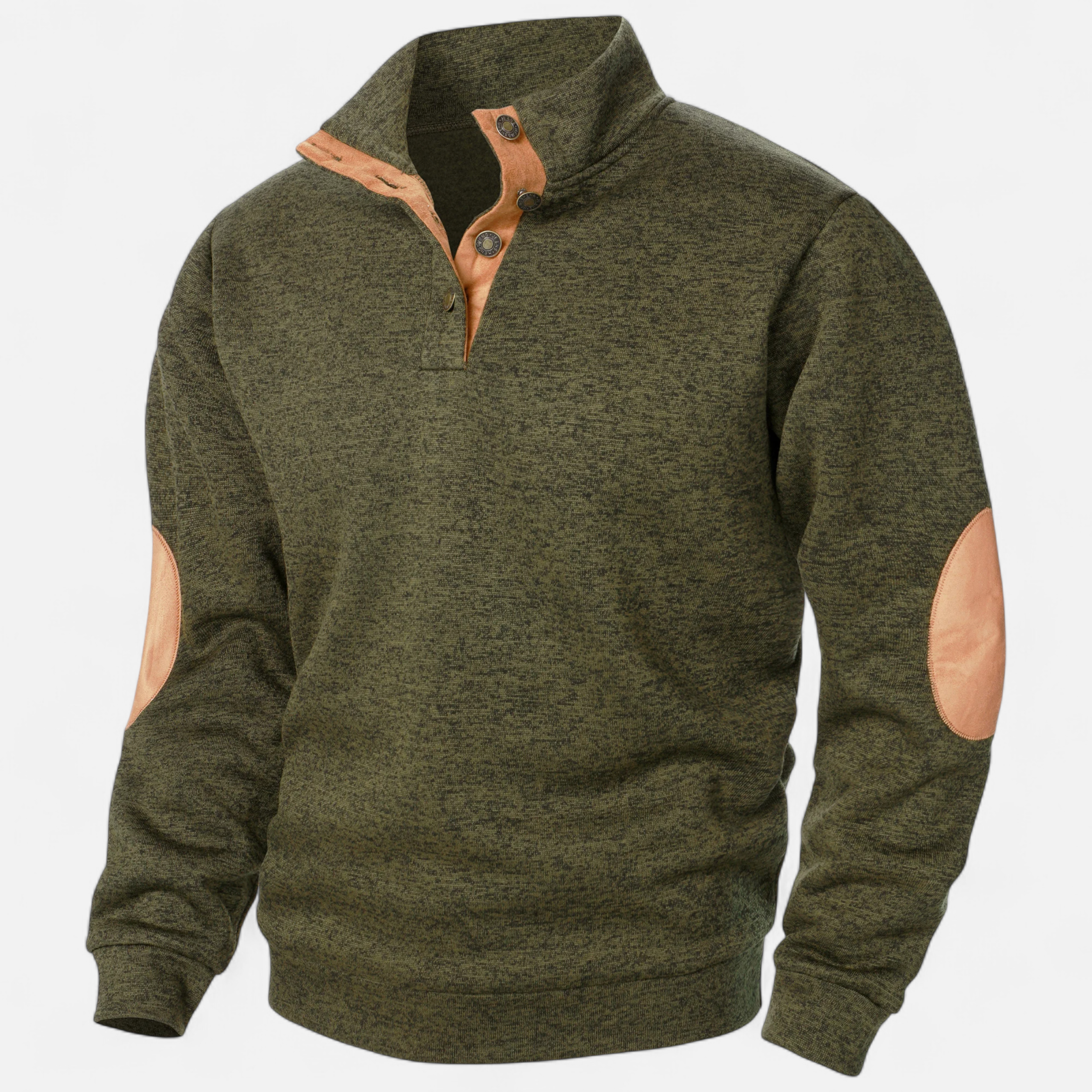 Heritage Quarter-Button Knit Sweater – Warm Rustic Style