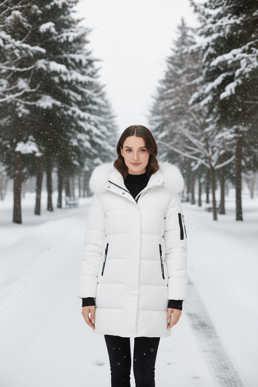 Alannah – Women’s Quilted Insulated Parka Jacket with Fur Collar