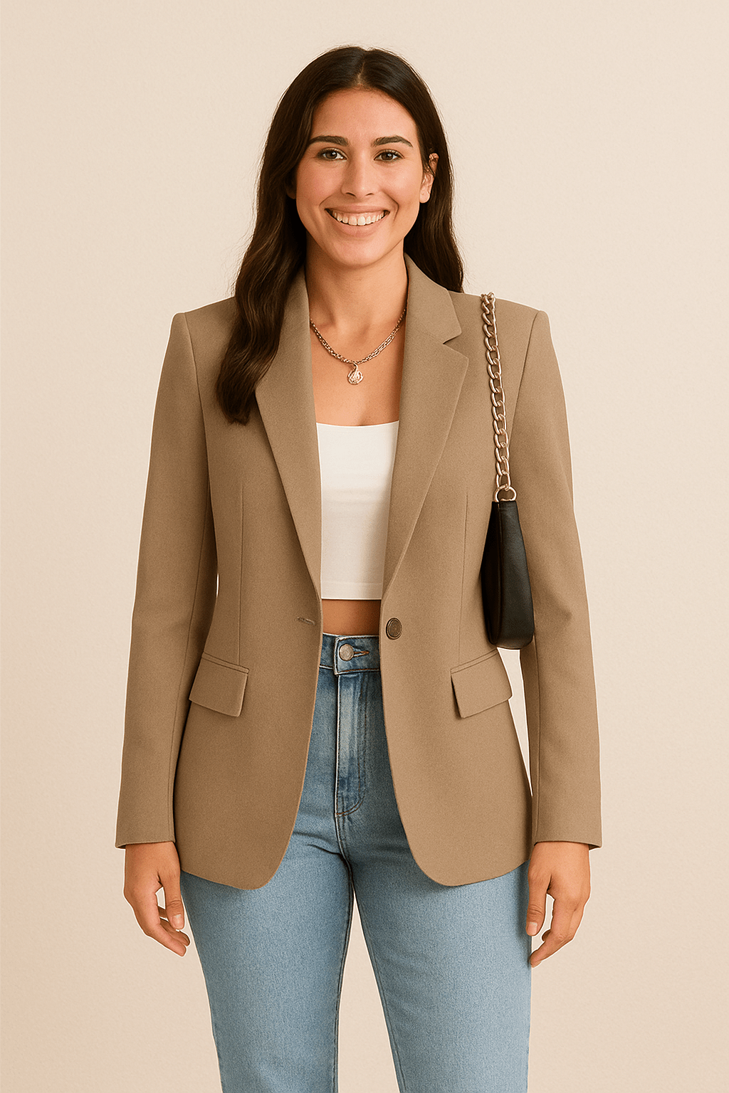 ChicTailor Women’s Fitted Blazer – Elegant Single-Breasted Jacket