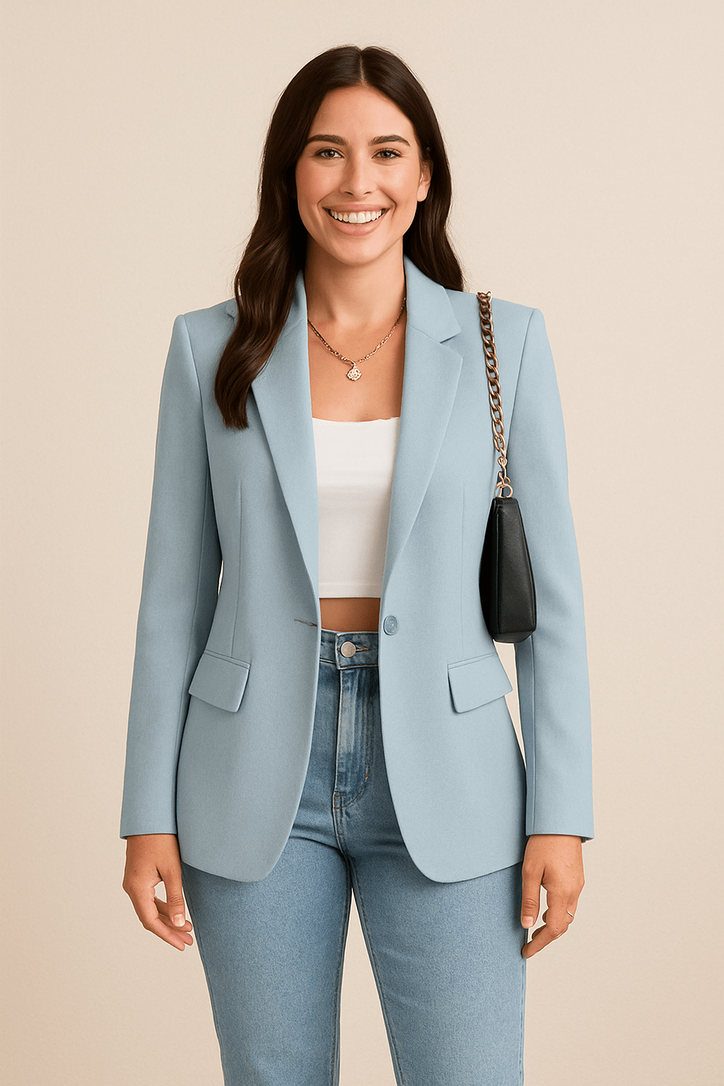 ChicTailor Women’s Fitted Blazer – Elegant Single-Breasted Jacket