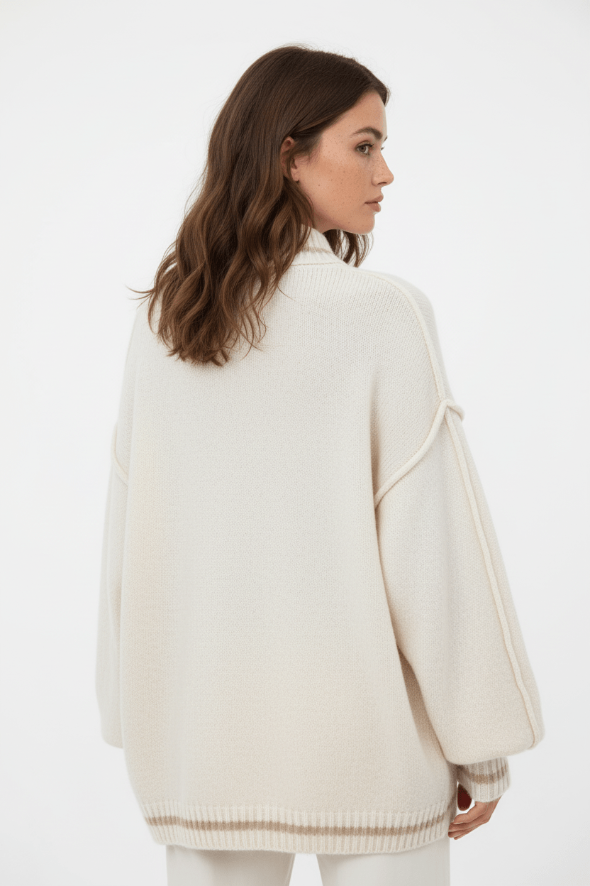 Women’s Oversized Knit Jumper with Balloon Sleeves