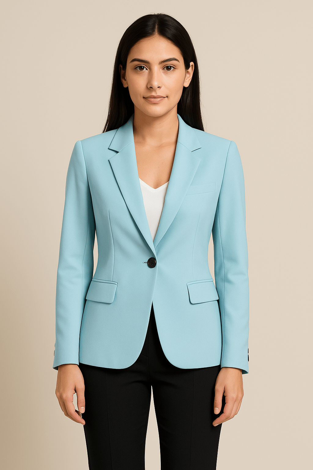 Women’s Tailored Blazer – Elegant Single-Breasted Jacket