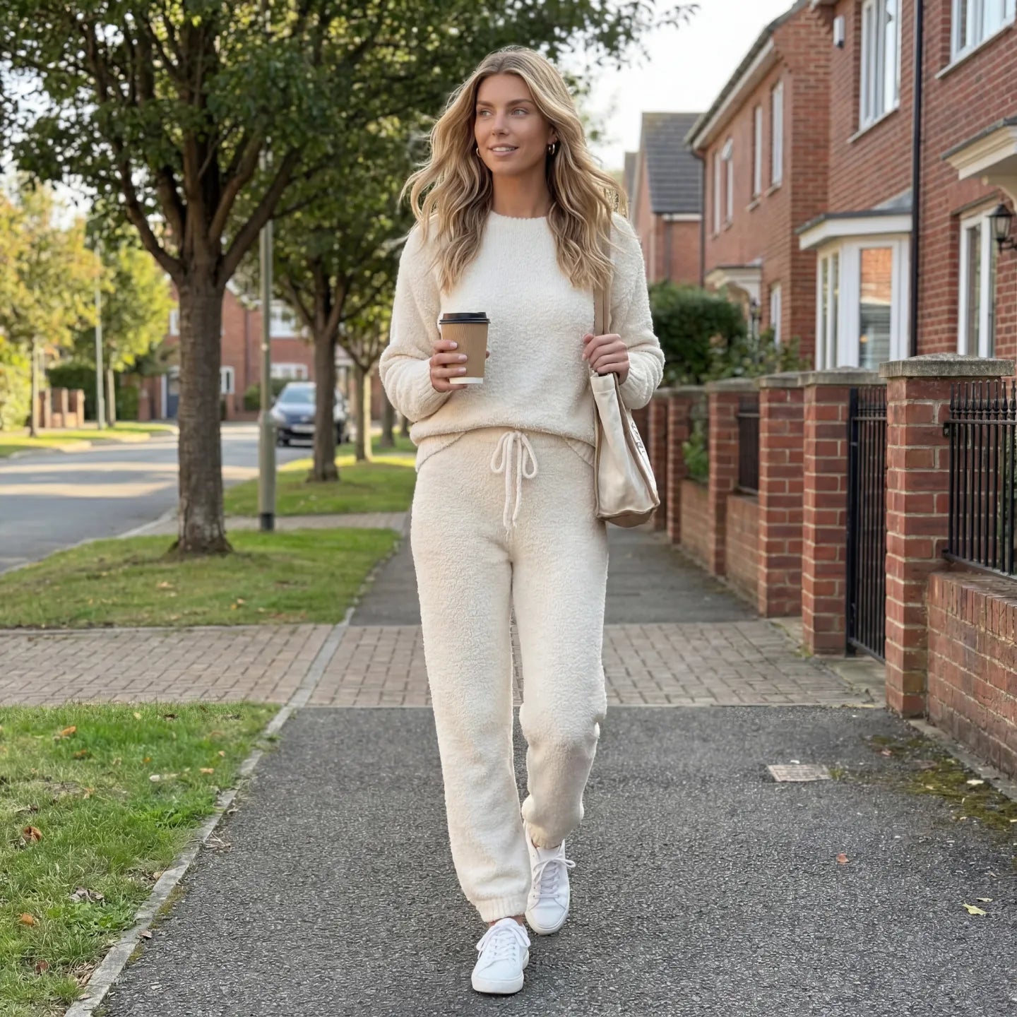 Women’s Soft Knit Loungewear Set – Jumper & Drawstring Trousers