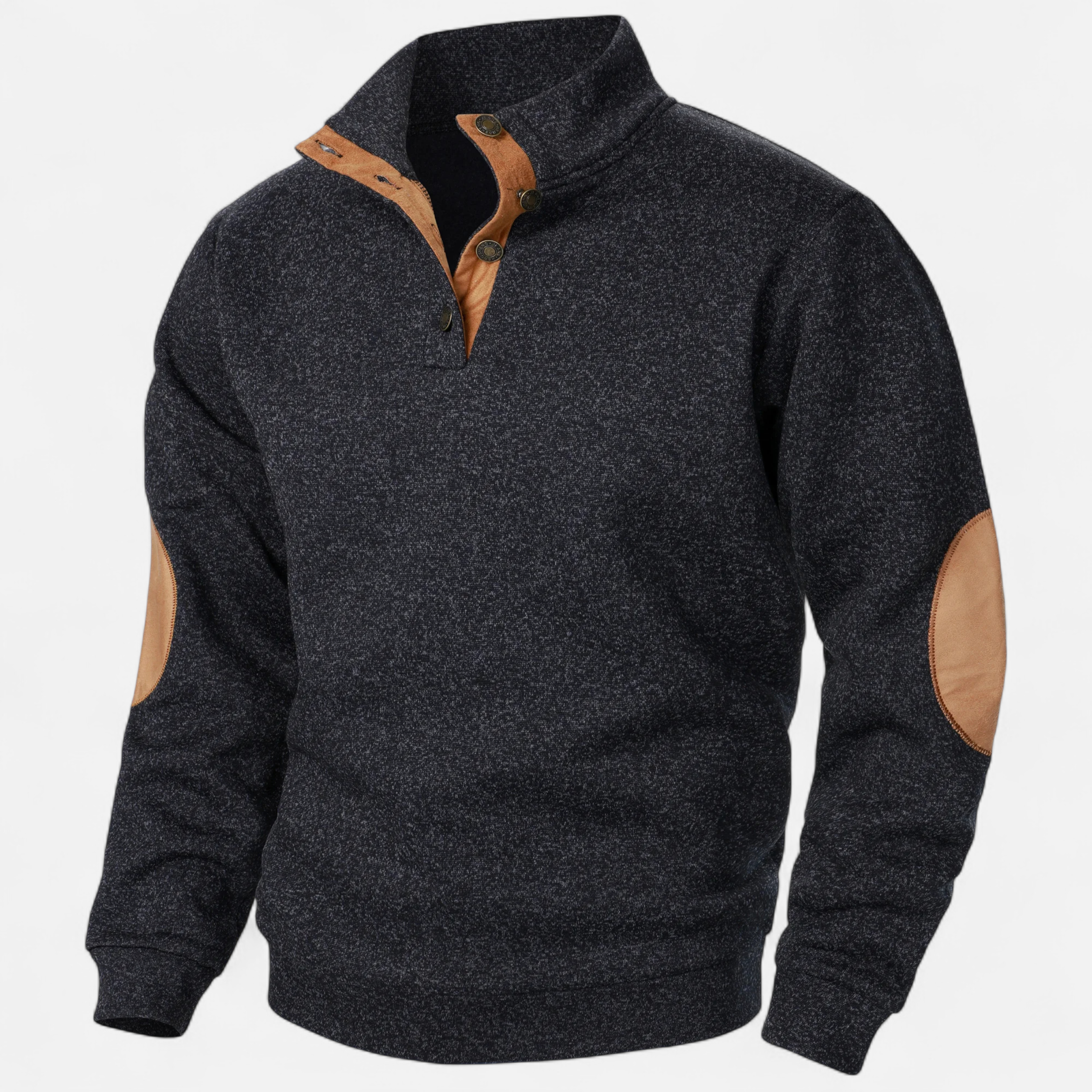Heritage Quarter-Button Knit Sweater – Warm Rustic Style