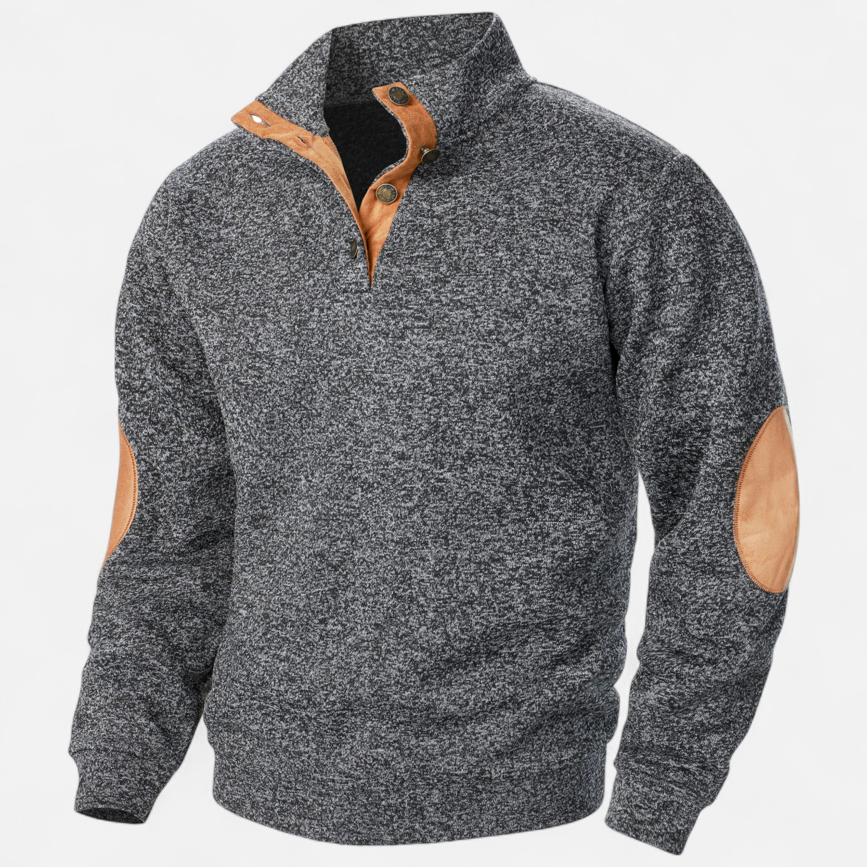 Heritage Quarter-Button Knit Sweater – Warm Rustic Style