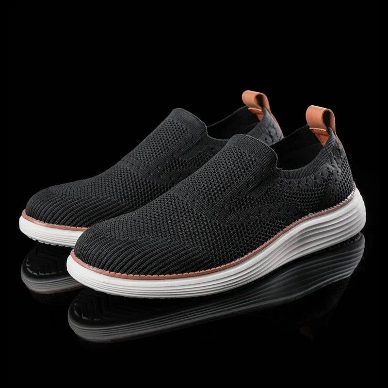 Men’s Lightweight Slip-On Knit Sneakers – Breathable Comfort & Modern Design