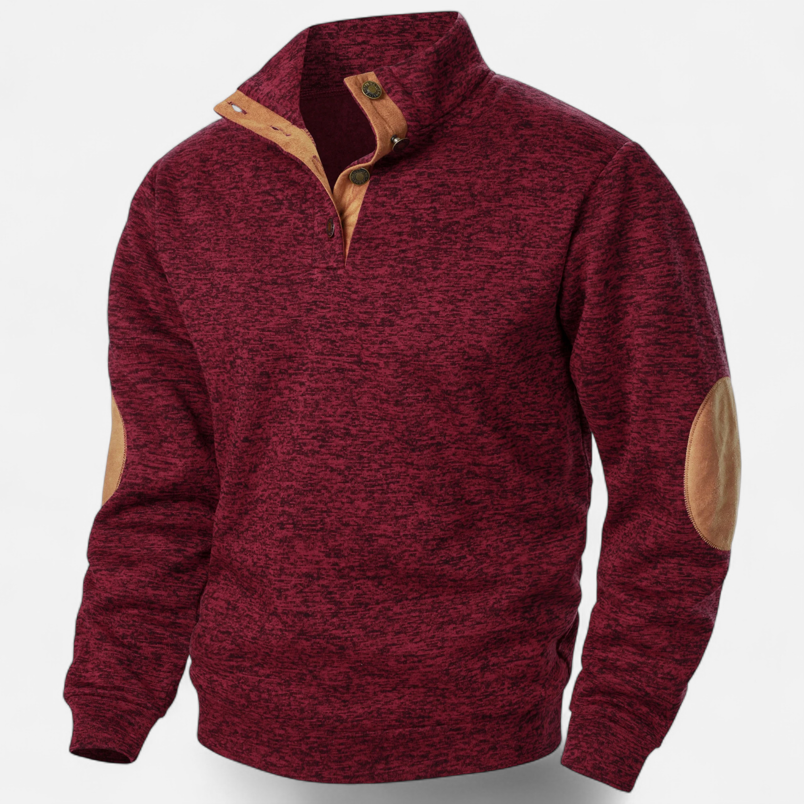 Heritage Quarter-Button Knit Sweater – Warm Rustic Style