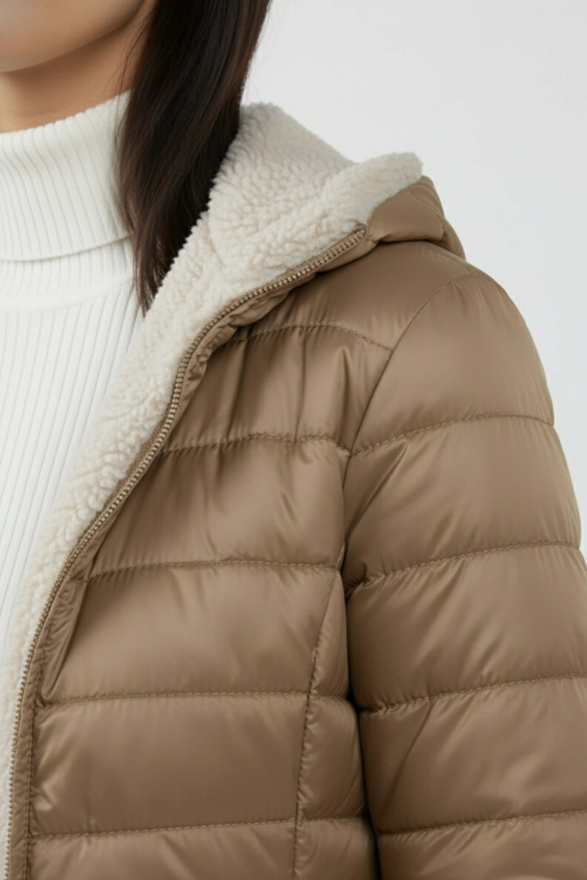 Long Puffer Coat with Soft Fleece Lining – Warm, Lightweight & Weather-Ready