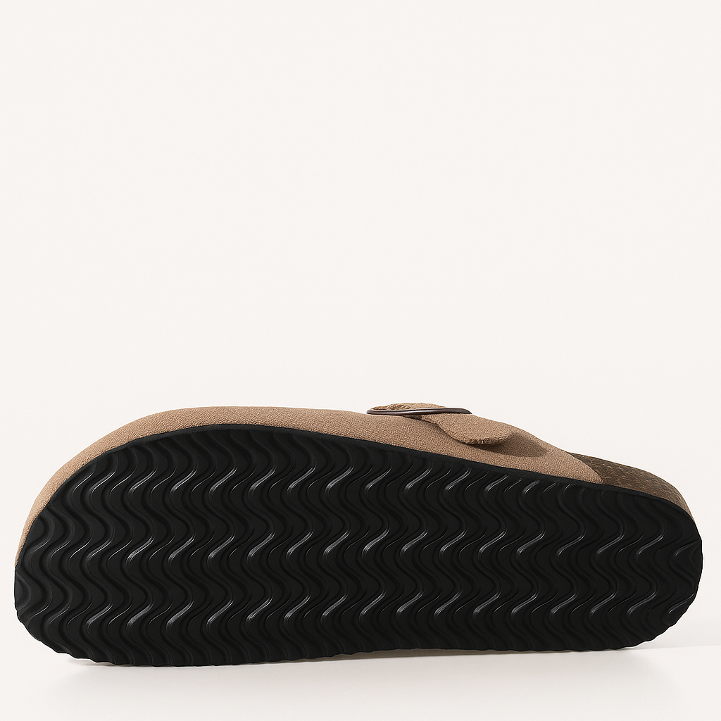 Premium Suede Comfort Clogs – Soft Slip-On Mule with Adjustable Buckle