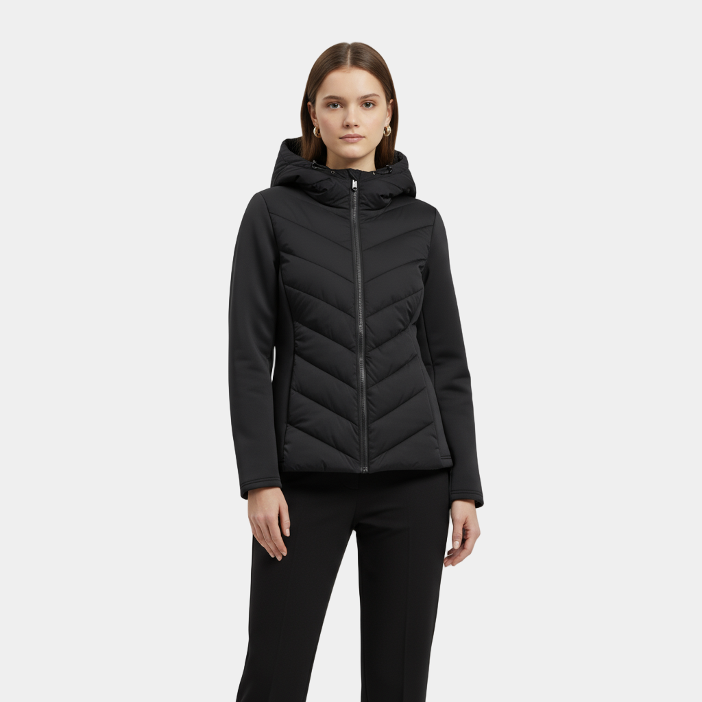 Women’s Quilted Hooded Jacket – Lightweight & Fitted Design