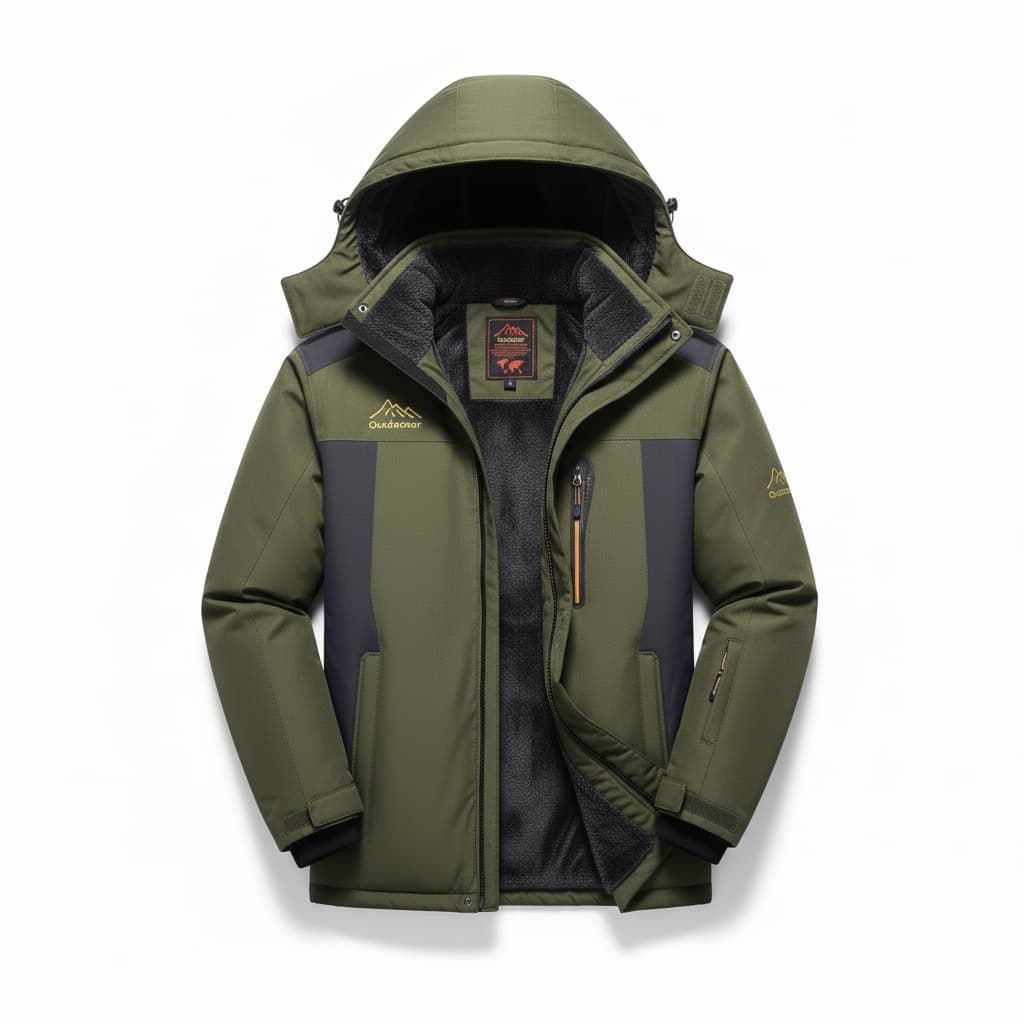 Men’s Outdoor Thermal Softshell Jacket – Waterproof, Windproof & Fleece-Lined