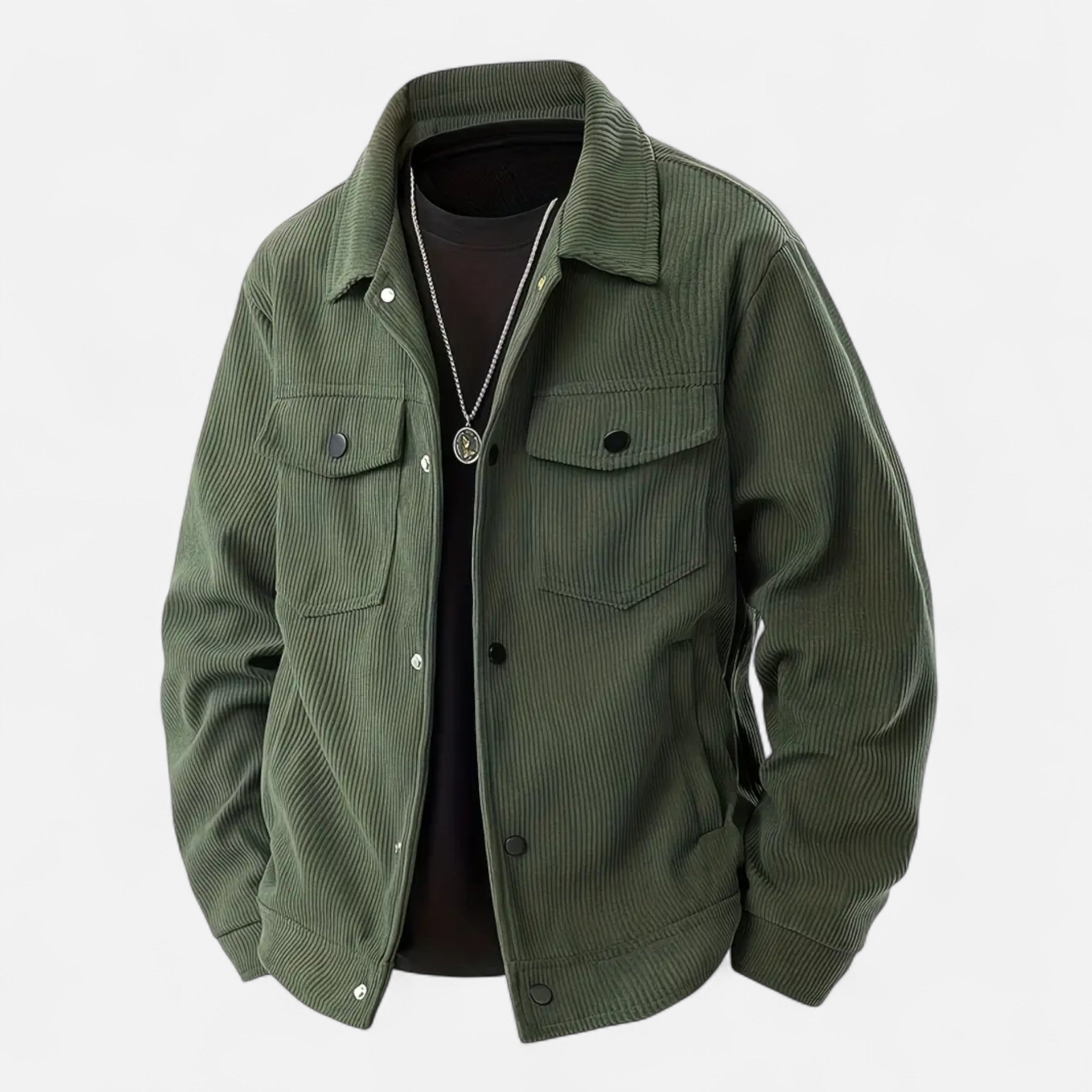Corduroy Essential Jacket – Soft-Touch Overshirt for Men