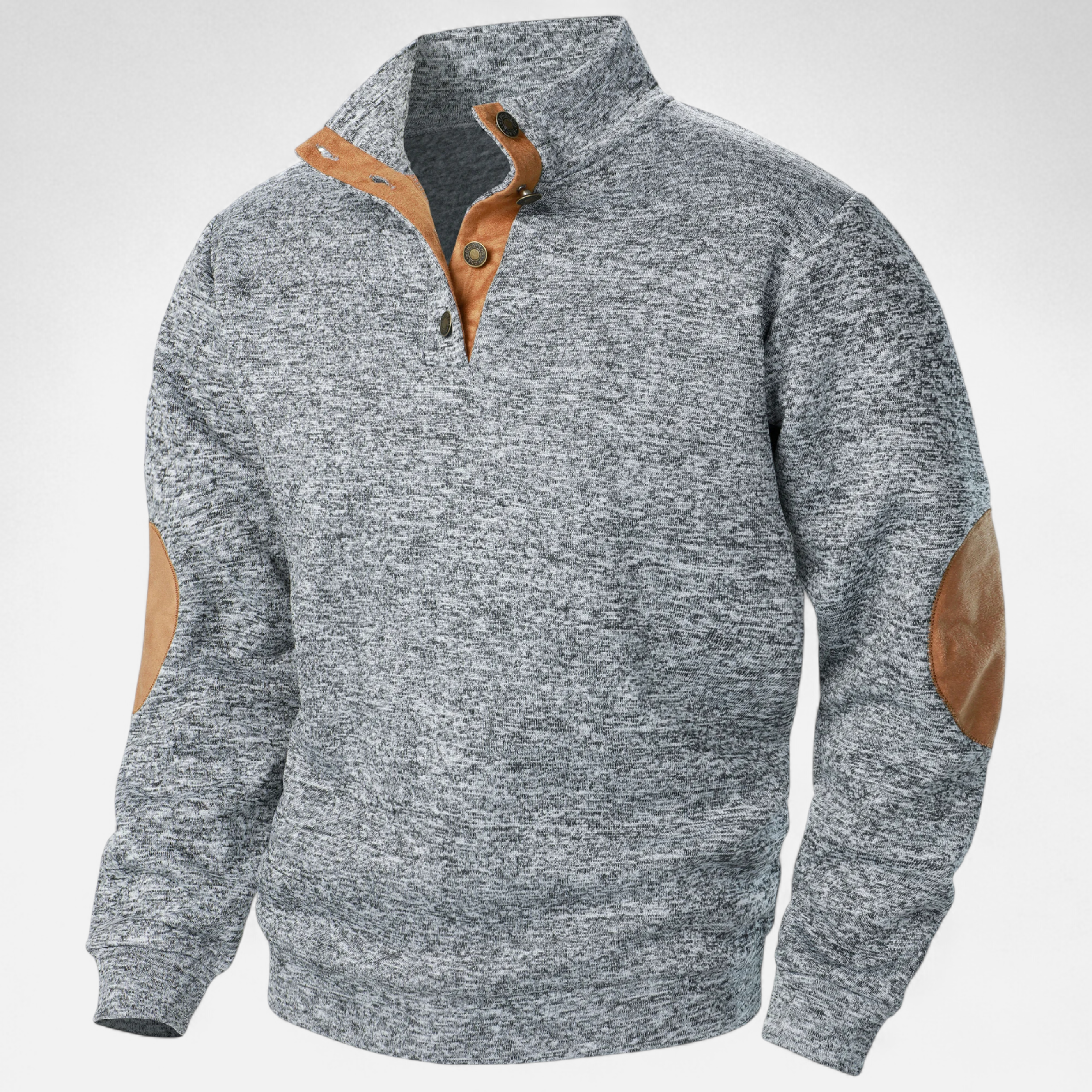 Heritage Quarter-Button Knit Sweater – Warm Rustic Style