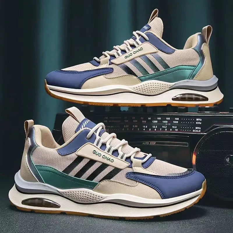 Men’s AirFlex Retro Sneakers – Breathable Cushion & Athletic Style