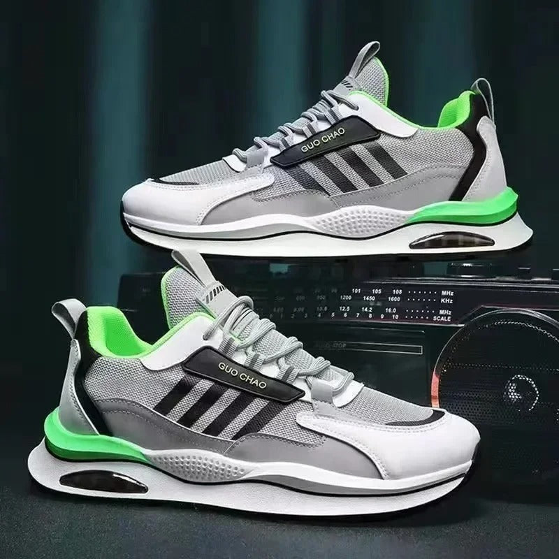 Men’s AirFlex Retro Sneakers – Breathable Cushion & Athletic Style