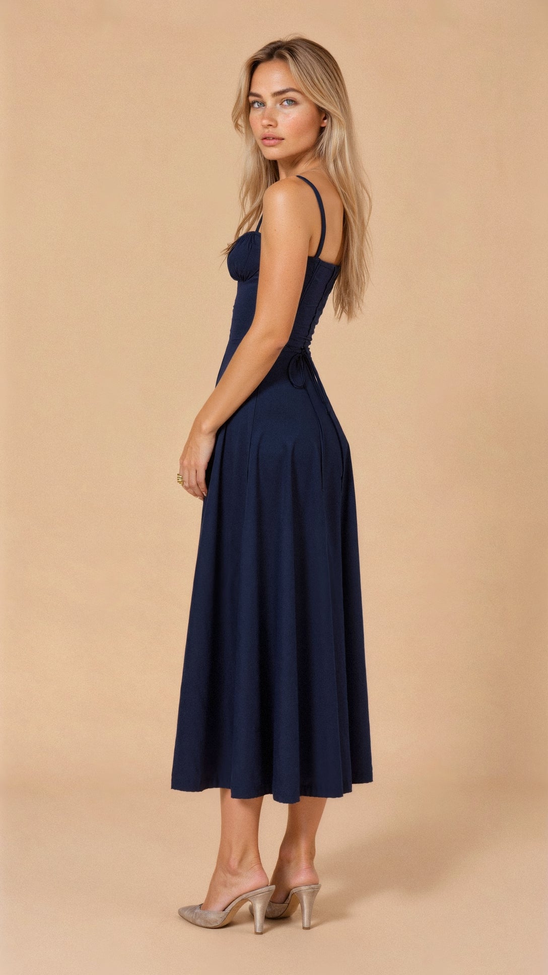 Corset Midi Dress for Women | Elegant Silhouette
