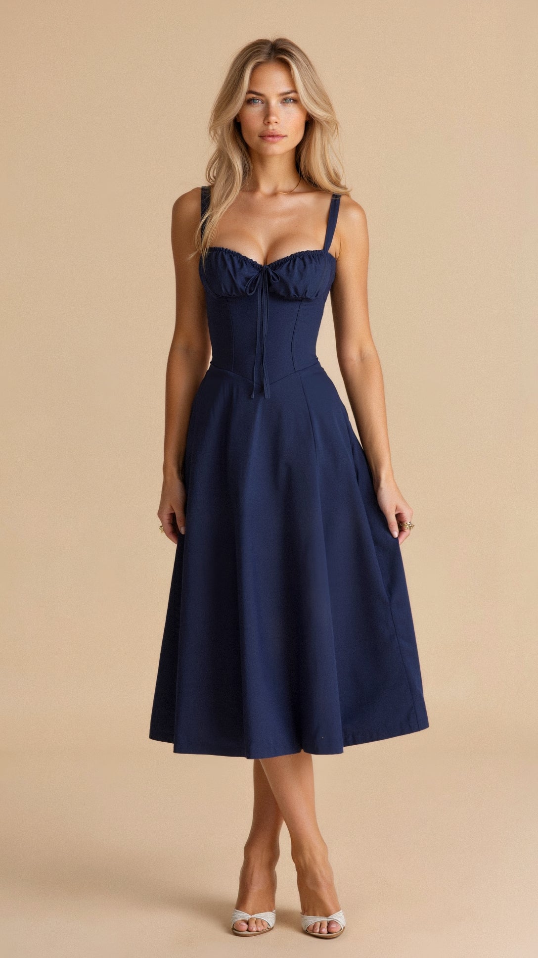 Corset Midi Dress for Women | Elegant Silhouette