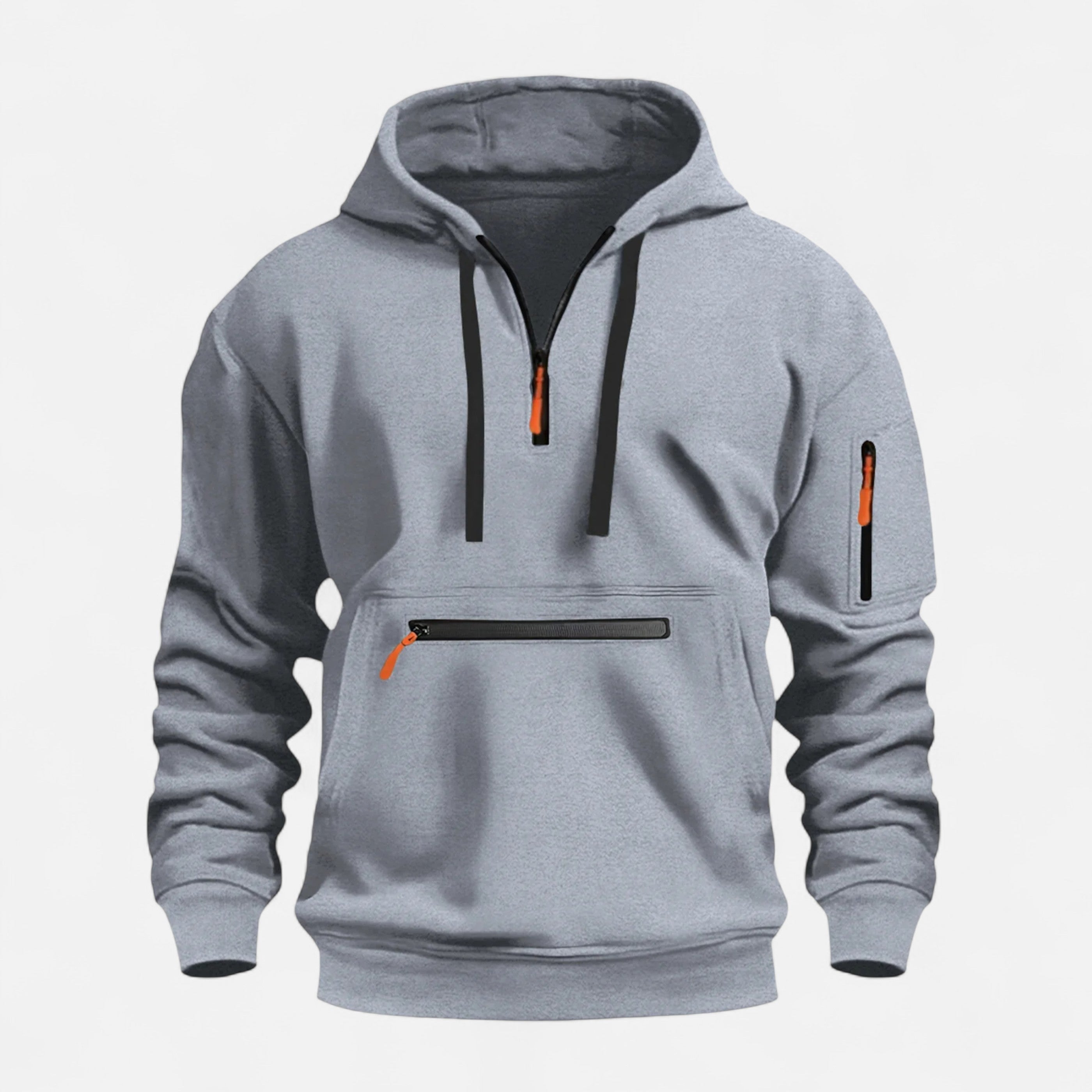Tactical Utility Hoodie – Heavy-Duty Zip Pocket Pullover