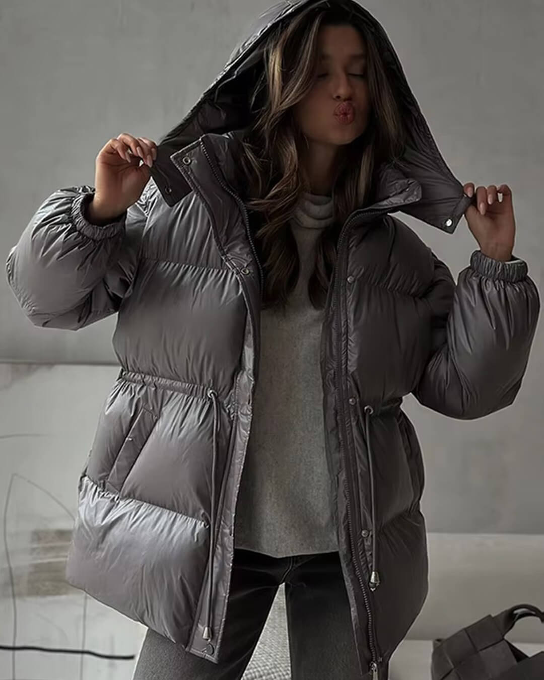 EleganceShield Women’s Puffer Coat
