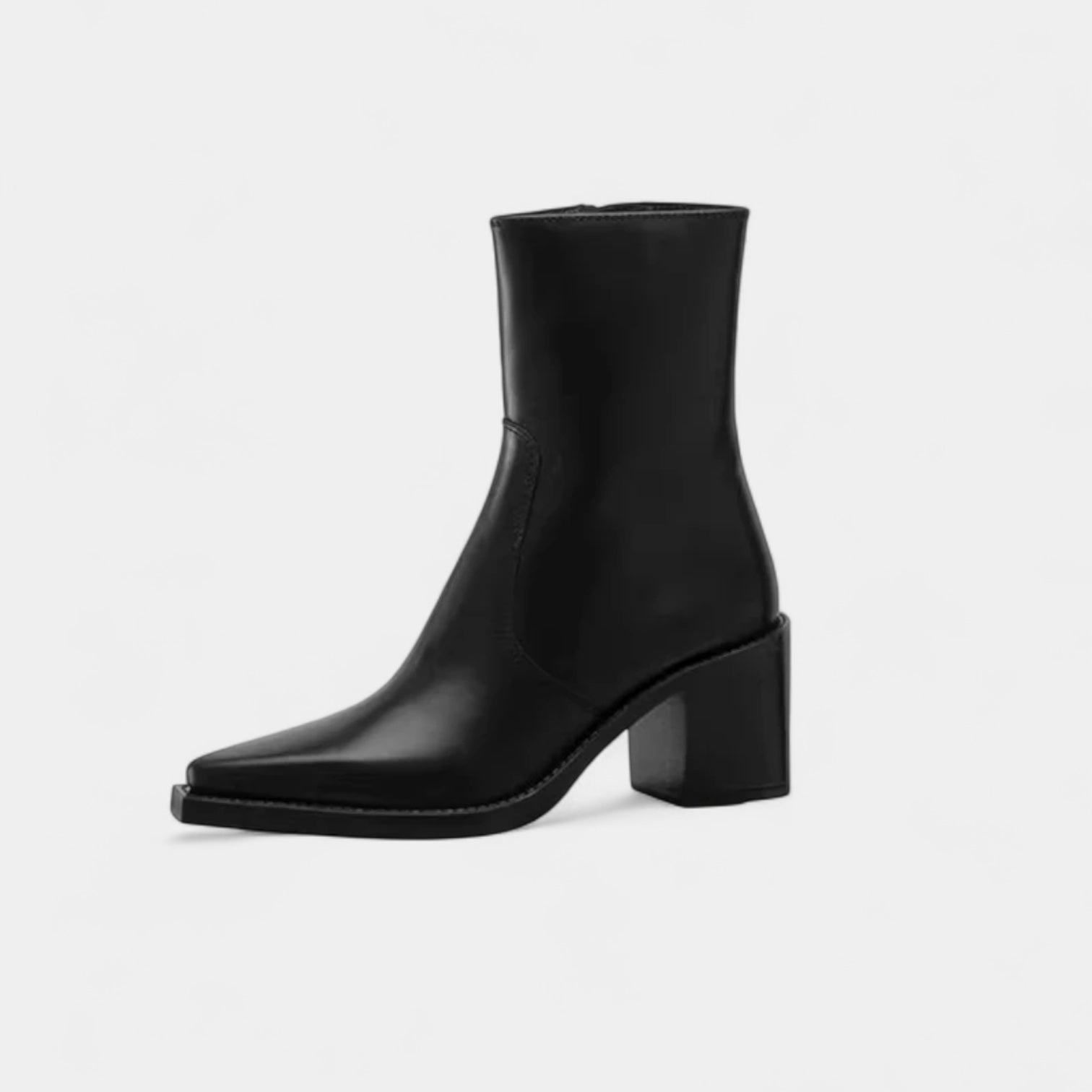 Women’s Heeled Ankle Boots – Pointed Toe, Block Heel