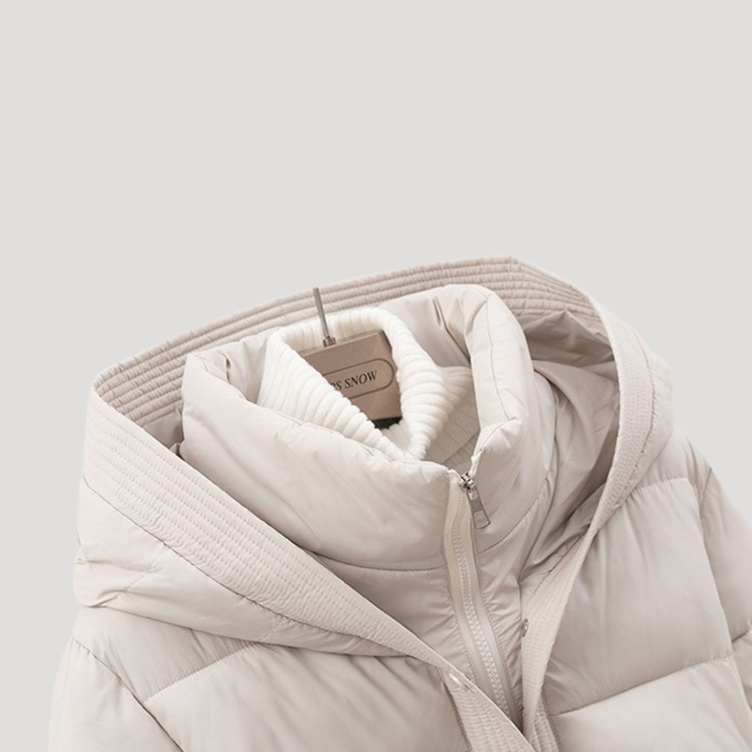 Women’s Belted Puffer Jacket – Warm Winter Comfort Edition