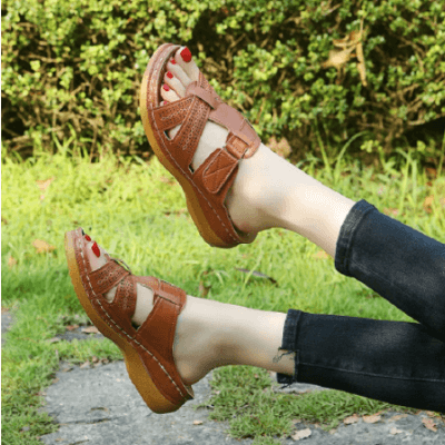 SoftStride Women’s Orthopedic Slip-On Sandals – Comfort Wedge Support