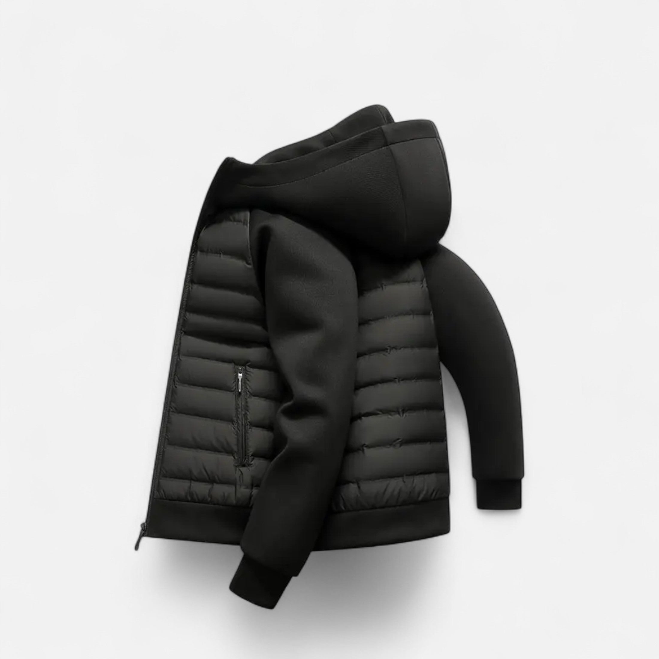 Men’s Lightweight Hybrid Puffer Jacket – Warm, Flexible & Modern Fit