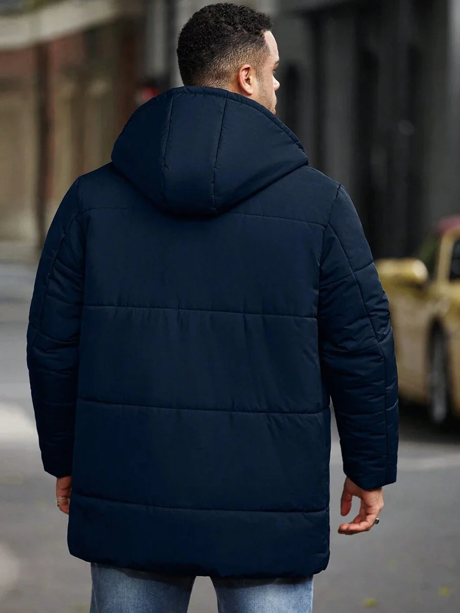Men’s Heavy Puffer Parka – Thermal Winter Coat with Hood