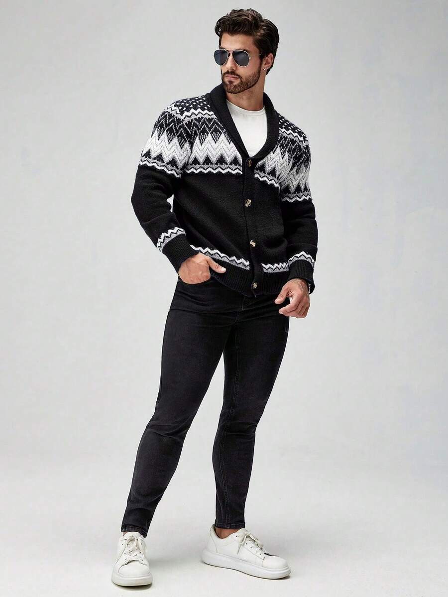 Nordic Knit Cardigan – Premium Winter Pattern