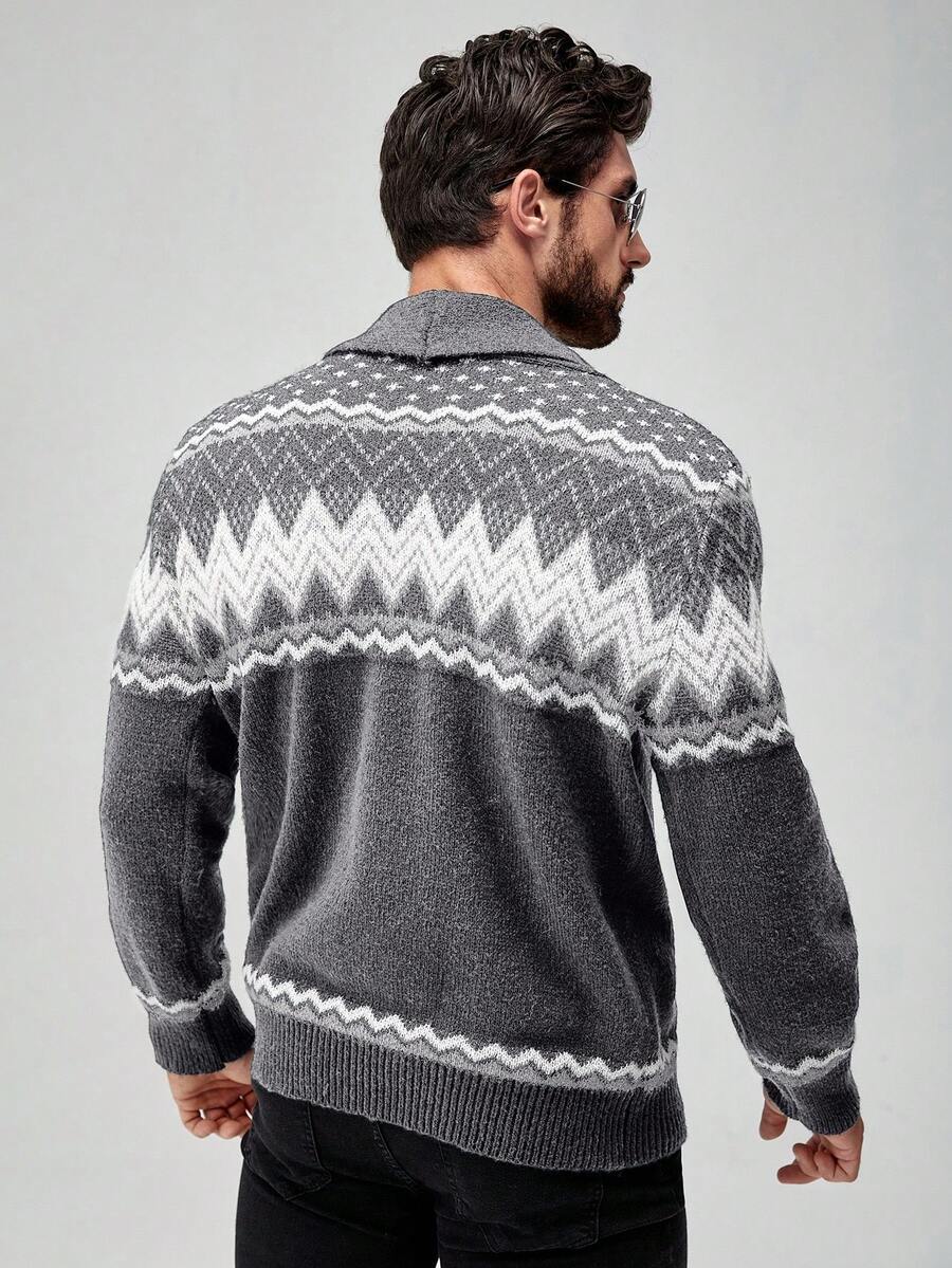 Nordic Knit Cardigan – Premium Winter Pattern