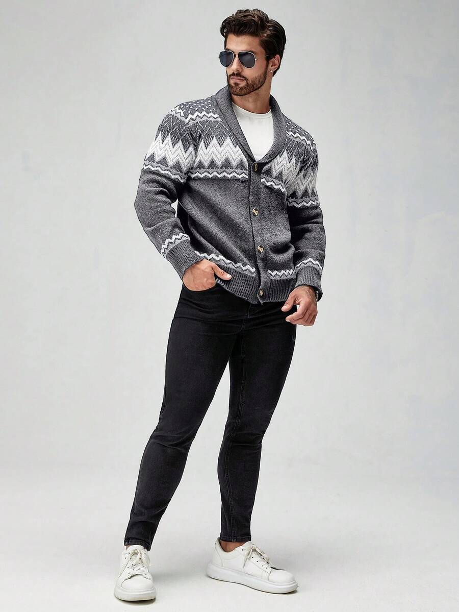 Nordic Knit Cardigan – Premium Winter Pattern
