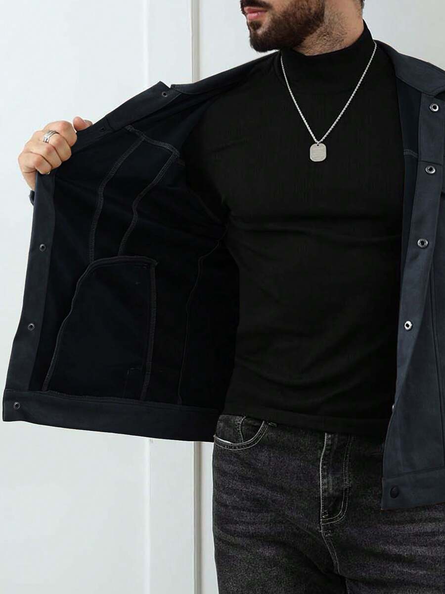 Heritage Suede-Look Button Jacket – Classic Style & Everyday Comfort