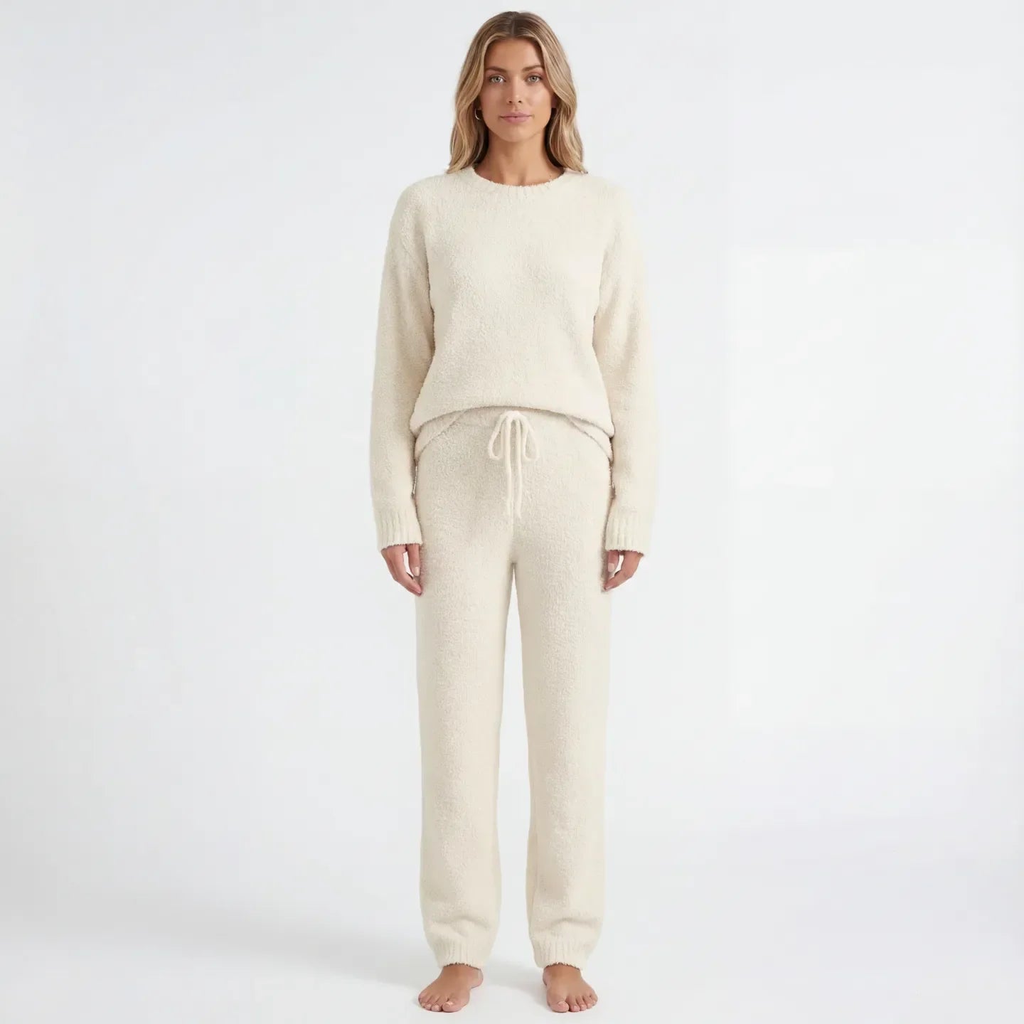 Women’s Soft Knit Loungewear Set – Jumper & Drawstring Trousers