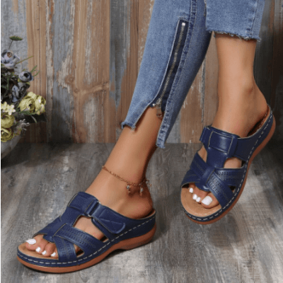 SoftStride Women’s Orthopedic Slip-On Sandals – Comfort Wedge Support