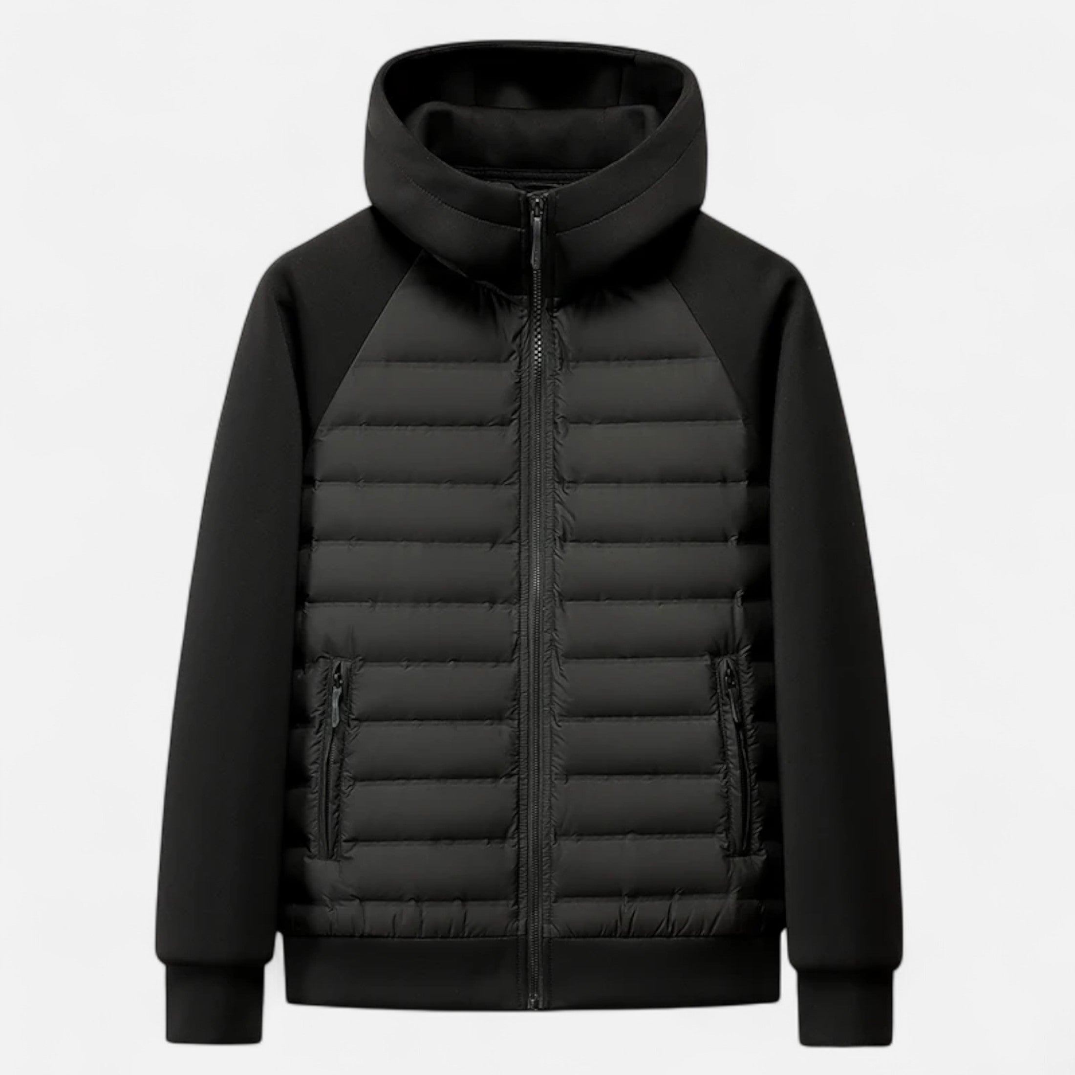 Men’s Lightweight Hybrid Puffer Jacket – Warm, Flexible & Modern Fit