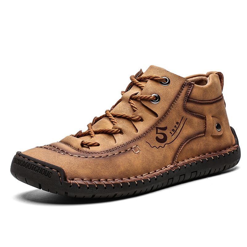 Men’s Casual Leather Shoes – Hand-Stitched Comfort & Rugged Style