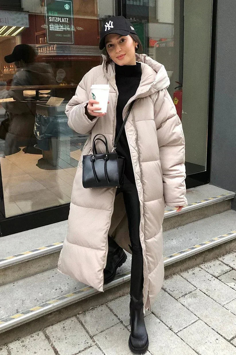 Women’s Long Puffer Coat – Premium Winter Warmth Edition