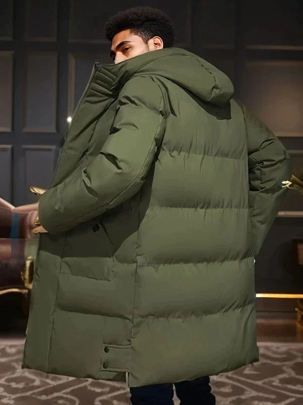 Men’s Long Winter Parka – Modern Warmth with Urban Edge