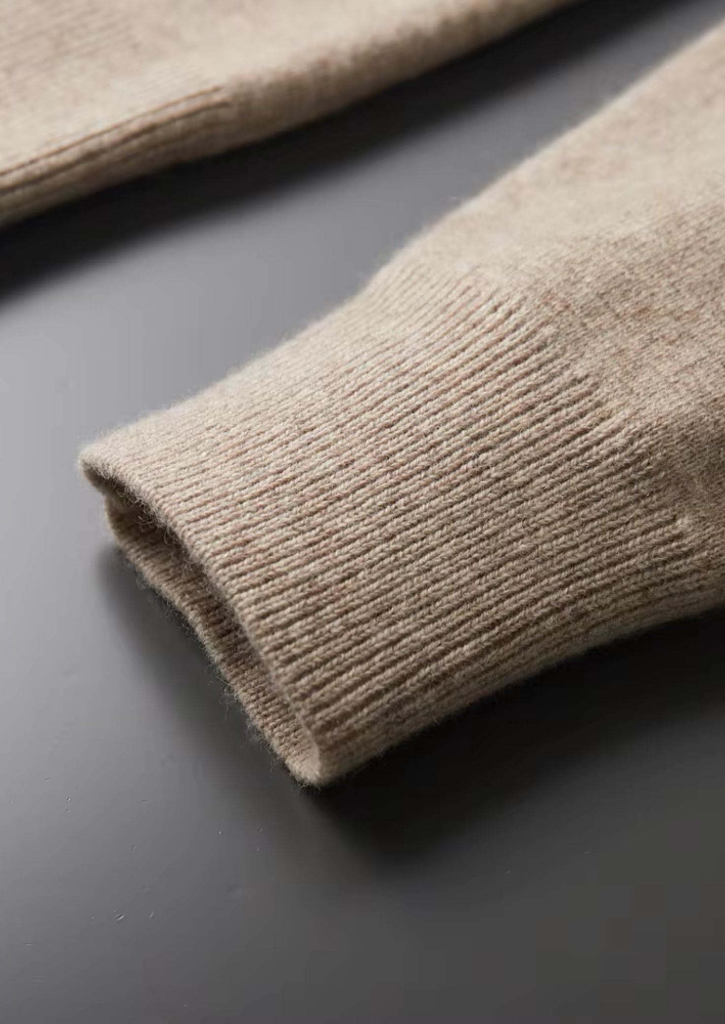 Men’s Zip-Up Knitted Cardigan – Soft Wool Blend with Classic Collar