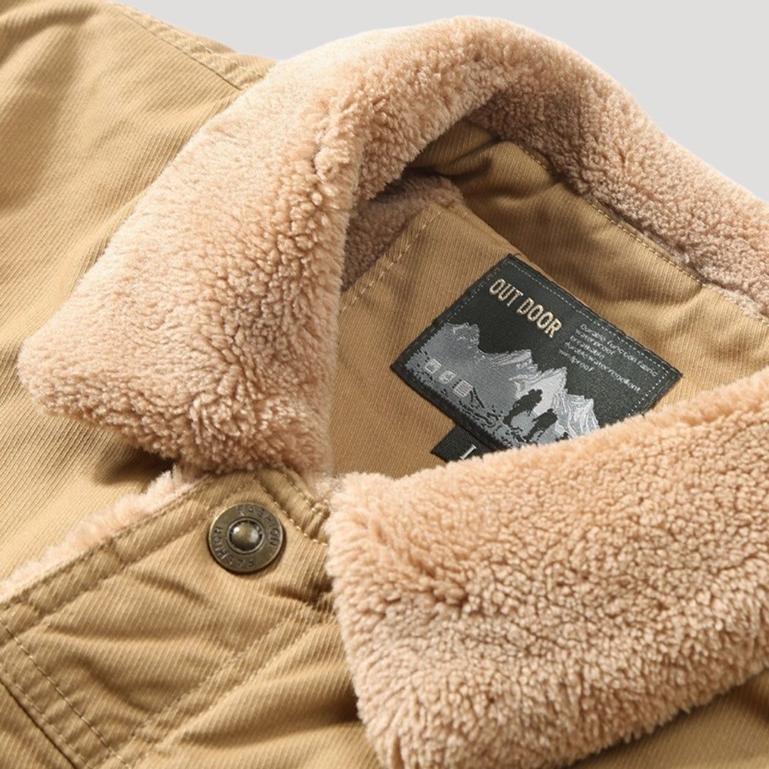 Men’s rugged workwear jacket fleece lined