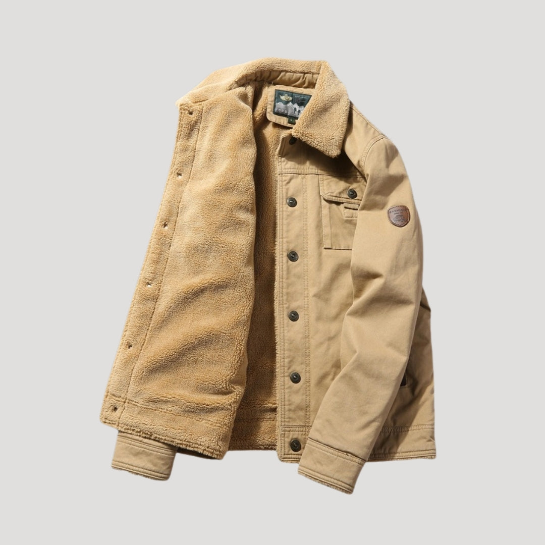 Men’s rugged workwear jacket fleece lined