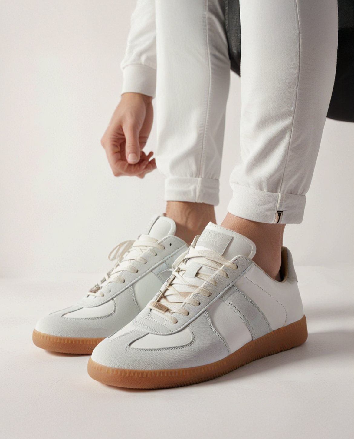 Classic Retro German Trainer – Black