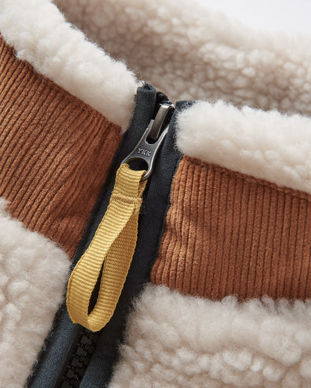 Men’s Retro Sherpa Fleece Jacket – Warm Outdoor Zip-Up with Corduroy Chest Pocket