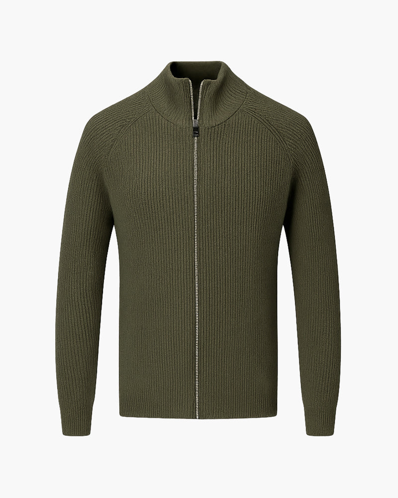 men’s knit sweater, half zip jumper, ribbed knit, cotton blend, casual winter wear