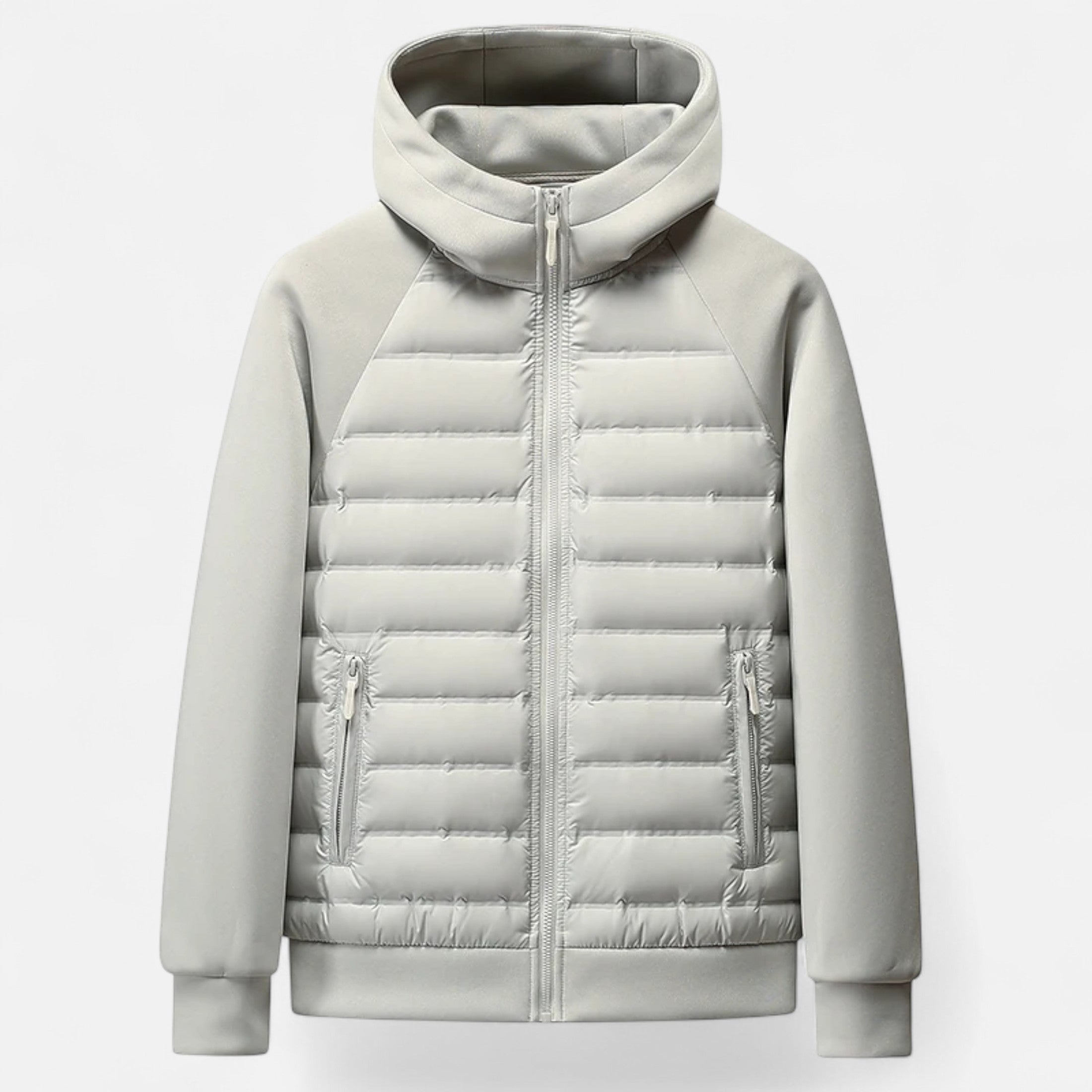 Men’s Lightweight Hybrid Puffer Jacket – Warm, Flexible & Modern Fit